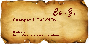 Csengeri Zalán névjegykártya